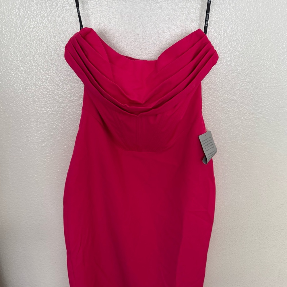 Elegant Pink Strapless Dress
